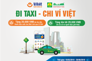 Ví Việt thưởng tiền khi thanh toán cước Taxi Mai Linh qua mã QR