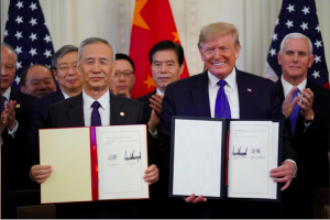 Thoả thuận thương mại Mỹ-Trung giai đoạn I chính thức được ký kết