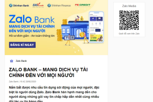Nở rộ cho vay ‘chui’ qua ứng dụng Zalo Bank