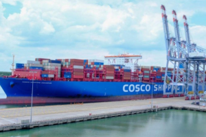 Tàu Cosco Shipping Aquarius sức chứa gần 2.500 container cập Cảng quốc tế Cái Mép