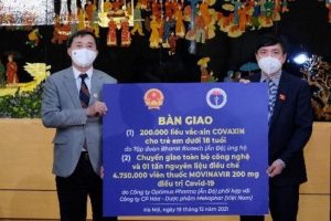 200.000 liều vaccine do Ấn Độ viện trợ về đến Việt Nam