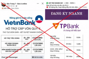 Bộ Công an cảnh báo: Mạo danh ngân hàng, công ty tài chính lừa đảo cho vay trực tuyến