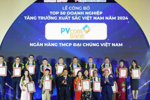 PVcomBank là doanh nghiệp phát triển nhanh nhất Việt Nam 2024